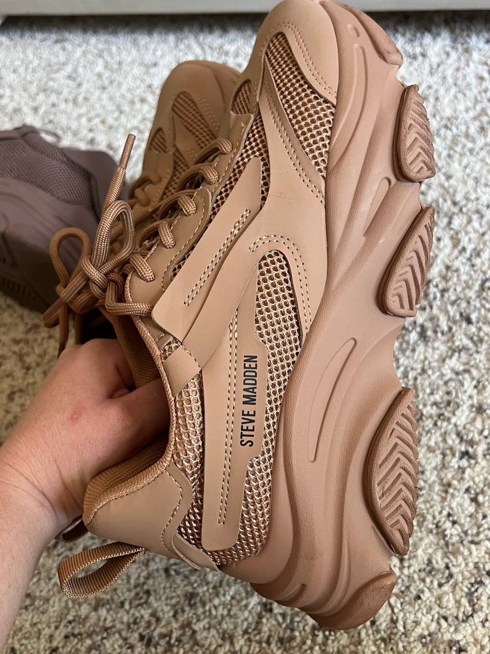 Steve Madden Women’s Chunky Trainer Sneakers - Brown Tan